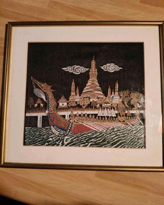 Dipinto originale Thailandia su stoffa