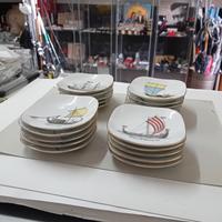 20 piattini porcellana vintage 