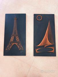 Quadri realizzati con filo di rame 3D