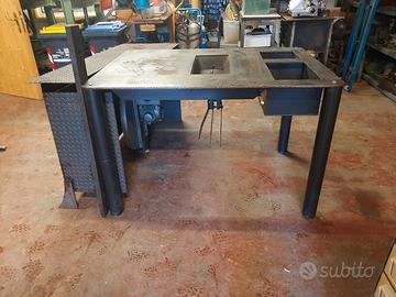 Forgia a carbone autocostruita per ferro battuto 