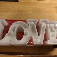 Lampada scritta a led love -Nuova
