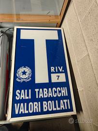 Insegna Luminosa Tabacchi Bifacciale "RIV. 7"