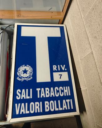 Insegna Luminosa Tabacchi Bifacciale "RIV. 7"