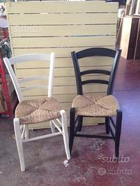Sedie Paesane antiche impagliate