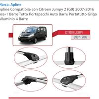 Barre orizzontali portatutto da tetto per jumpy