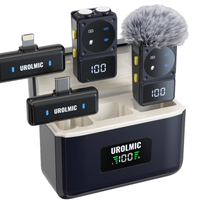 Kit microfoni a clip lavalier, senza fili, Android