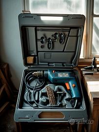 Set completo trapano+punte+chiavetta+custodia