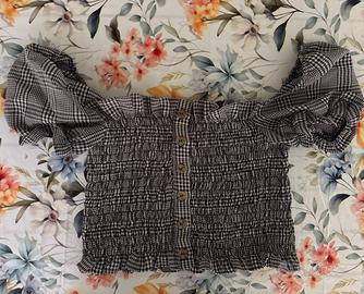 Crop Top Bardot Vichy OVS
