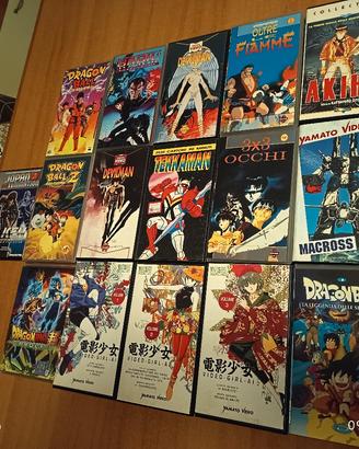 14 VHS 2 DVD manga anime cartoni animati giappones