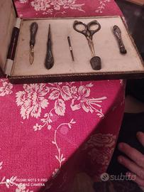 Set da cucito in argento  1800/1900
