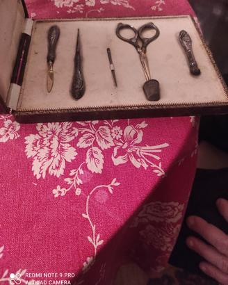 Set da cucito in argento  1800/1900