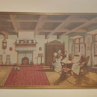 Arazzo ricamato in tessuto 