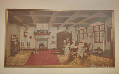 Arazzo ricamato in tessuto 