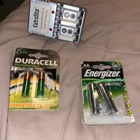 batterie ricaricabili  + caricabatterie