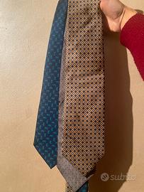 Set lotto tre cravatte vintage seta