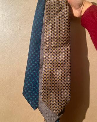 Set lotto tre cravatte vintage seta