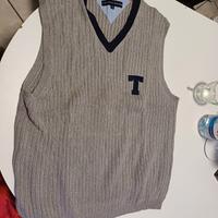 Tommy Hilfiger gilet cotone ,tg xl grigio profilo 