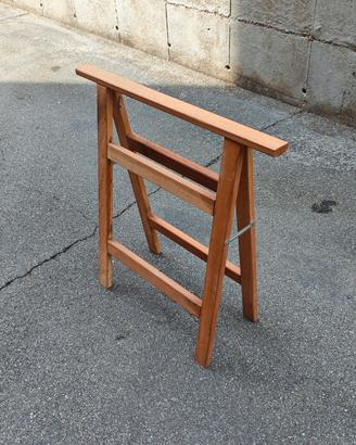 Coppia di Cavalletti Pieghevoli in Legno