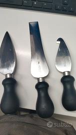 3 coltelli taglia formaggi professionali 
