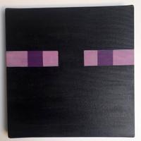 Quadretto Minecraft – Enderman – dipinto a mano