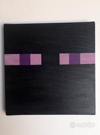 Quadretto Minecraft – Enderman – dipinto a mano