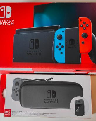 Nintendo Switch + Custodia e pellicola protettiva