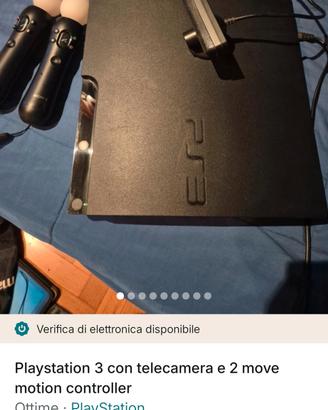 playstation 3 con move controller  e telecamera 