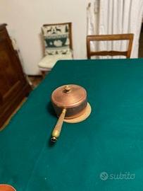 Casserula con coperchio in rame