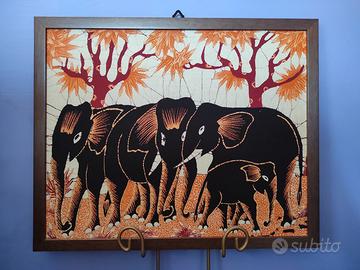 Arazzo indonesiano con cornice