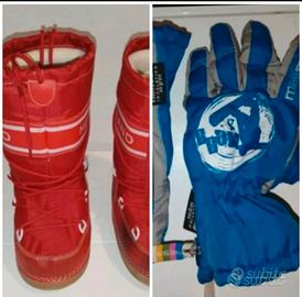 Doposci stivali neve bambini n 32-34+ guanti