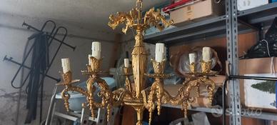 LAMPADARIO  OTTONE 8 BRACCIA