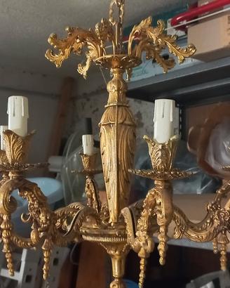 LAMPADARIO  OTTONE 8 BRACCIA
