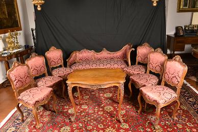 Salotto Antico Luigi Filippo in Noce - Set Complet