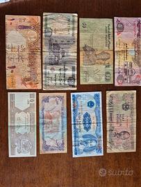 Lotto banconote afgane, egiziane ect
