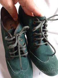 Tronchetti numero 35 Leeroy scamosciati con lacci