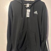 Felpa Adidas - nera con zip uomo - tg. M