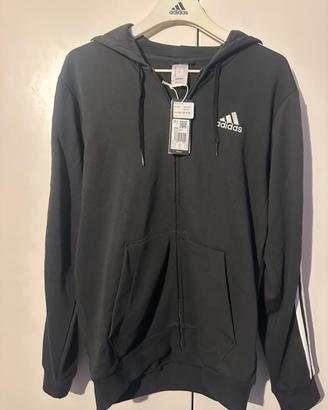 Felpa Adidas - nera con zip uomo - tg. M