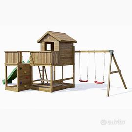 Casetta parco giochi in legno Fungoo Pluto