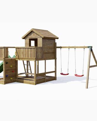 Casetta parco giochi in legno Fungoo Pluto