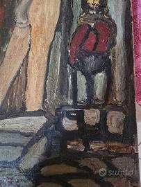 Quadro raffigurante donna nuda firmato in tela