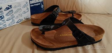 BIRKENSTOCK GIZEH INFRADITO BIRKO FLOR NERO LUCIDO