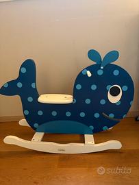 Cavallo dondolo di legno