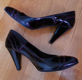 SCARPE ELEGANTI VERA PELLE BORDEAUX