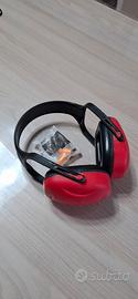 Cuffie protettive rosse con tappi