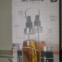 set pepe olio acetto e sale. Nuovo