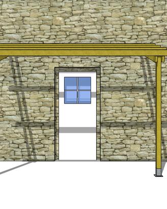 Pergola addossata
