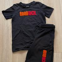 completo nero e rosso hoodrich