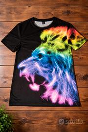 T-shirt nera con stampa