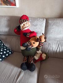 Babbo Natale in stoffa . Artigianale Vintage