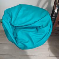 Pouf verde acqua in eco pelle!! 